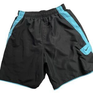 NIKE Core Colorblock Large Mens Black NESS6412 Athletic Swim Shorts Trunks